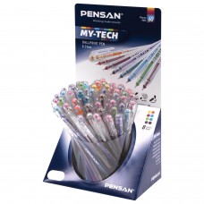 Ручка шариковая масляная PENSAN "My-Tech Colored", палитра ярких цветов, 0,7 мм, дисплей, 2240, 2240/S60R-8