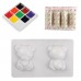 Набор для изготовления игрушки из глины "Игрушечный мишка", глина, формы, краски, LORI, Пз/Гл-002