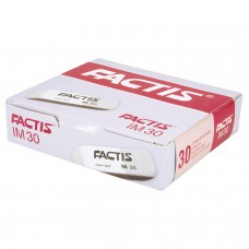 Ластик FACTIS IM 30 (Испания), 59х20х10 мм, бело-серый, прямоугольный, скошенные края, синтетический каучук, CCFIM30BG