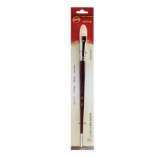 Кисть художественная KOH-I-NOOR щетина, плоская, овальная, №10, длинная ручка, блистер, 9936010013BL
