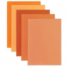 Цветной фетр для творчества, А4, 210х297 мм, ОСТРОВ СОКРОВИЩ, 5 листов, 5 цветов, толщина 2 мм, оттенки оранжевого, 660640