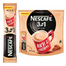 Кофе растворимый NESCAFE "3 в 1 Мягкий", 20 пакетиков по 14,5 г (упаковка 320 г), 12235480