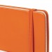 Блокнот А5 (148х218 мм), BRAUBERG "Metropolis Special", под кожу, резинка, 80 л., оранжевый, 111576