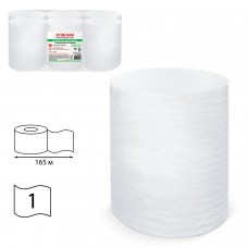 Полотенца бумажные с центральной вытяжкой ЛАЙМА, (Система M2), комплект 6 шт., классик, 165 м, белые, 126098