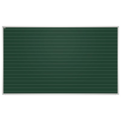 Доска для мела магнитная, 85x100 см, зеленая, в линию, алюминиевая рамка, EDUCATION "2х3"(Польша), TKU8510L
