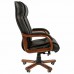 Кресло офисное CH 653, кожа, дерево, черное, 7001203