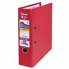 Папка-регистратор ESSELTE "VIVIDA Plus", А4+, с двухсторонним покрытием из пластика, 80 мм, красная, 81183