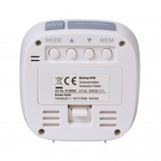 Термометр для ванной комнаты BRESSER MyTemp WTM, цифровой, сенсорный термодатчик воды, будильник, белый, 73272