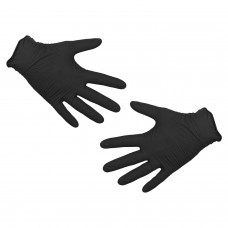 Перчатки нитриловые смотровые, 50 пар (100 шт.), неопудренные, L (большой), KLEVER "Стандарт", черные, NG080 BL