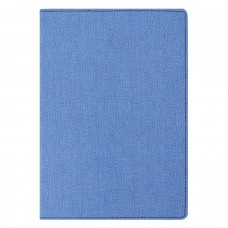Блокнот А5 (148x213 мм), BRAUBERG "Tweed", 112 л., под ткань, линия, синий, 110966