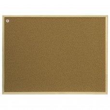 Доска пробковая для объявлений (100x200 см), коричневая рамка из МДФ, OFFICE, "2х3" (Польша), TC1020