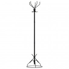 Вешалка-стойка "Ажур-2", 1,89 м, основание 46 см, 5 крючков, металл, чёрная