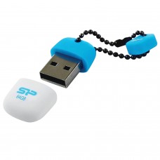 Флеш-диск 64 GB, SILICON POWER Touch T07, USB 2.0, белый/голубой, SP64GBUF2T07V1B