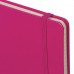 Блокнот А5 (148х218 мм), BRAUBERG "Metropolis", балакрон, резинка, 80 л., розовый, 111587