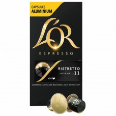 Кофе в алюминиевых капсулах L&#039;OR "Espresso Ristretto" для кофемашин Nespresso, 10 шт. х 52 г, 4028609