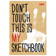 Скетчбук, белая бумага 100 г/м2, 145х205 мм, 80 л., книжный твердый переплет, "Don&#039;t Touch", 80ББ5A_17179