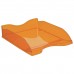 Лоток горизонтальный для бумаг СТАММ "Люкс", А4 (350х255х70 мм), тонированный оранжевый, ЛТ613