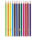 Карандаши цветные ПИФАГОР "ЛЕСНЫЕ ЖИТЕЛИ", 12 цветов, пластиковые, классические заточенные, 181334