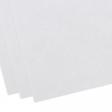 Обложки картонные для переплета, А4, КОМПЛЕКТ 100 шт., тиснение под кожу, 230 г/м2, белые, ОФИСМАГ, 530835