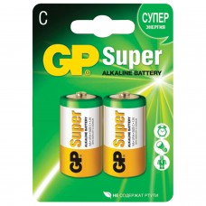 Батарейки GP Super, С (LR14, 14А), алкалиновые, комплект 2 шт., в блистере, 14A-2CR2