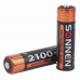 Батарейки аккумуляторные SONNEN, АА (HR06), Ni-Mh, 2100 mAh, 2 шт., в блистере, 454234