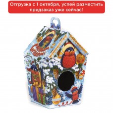 Подарок новогодний "Снегири в кормушке", 1000 г, НАБОР конфет, картонная упаковка