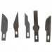 Инструмент для моделирования "Нож цанговый", 6 лезвий в комплекте, металлический корпус, ЗВЕЗДА, 1103