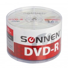 Диски DVD-R SONNEN 4,7 Gb 16x Bulk, КОМПЛЕКТ 50 шт., 512574