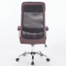 Кресло офисное BRABIX "Flight EX-540", хром, ткань, сетка, коричневое, 531849