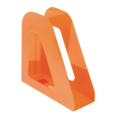 Лоток вертикальный для бумаг СТАММ "Фаворит" (235х240 мм), ширина 90 мм, оранжевый, ЛТ721