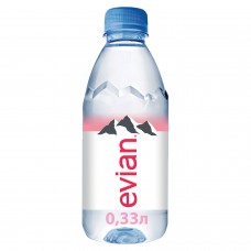 Вода негазированная минеральная EVIAN (Эвиан), 0,33 л, пластиковая бутылка, 13860
