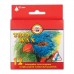 Восковые мелки KOH-I-NOOR "Trio Wax", 12 цветов, трехгранные, картонная упаковка с европодвесом, 8272012001KS