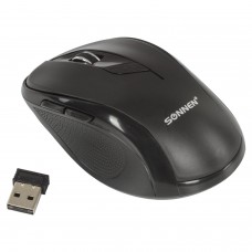 Мышь беспроводная SONNEN M-693, USB, 1600 dpi, 5 кнопок + 1 колесо-кнопка, оптическая, черная, 512645
