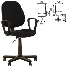 Кресло "Forex GTP", с подлокотниками, черно-серое