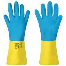 Перчатки неопрен ЛАЙМА НЕОПРЕН "EXPERT", 90 гр/пара, химически устойчивые, х/б напыление, размер 8, M (средний), 605004