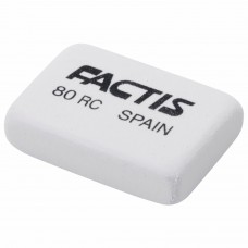 Ластик FACTIS 80 RC (Испания), 28х20х7 мм, белый, прямоугольный, синтетический каучук, CNF80RC