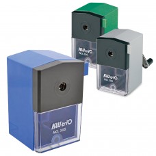 Точилка механическая KW-trio, металлический механизм, пластиковый корпус, ГипОфис (синяя, зеленая, серая), 305A, -305A