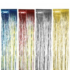 Дождик новогодний, ширина 150 мм, длина 2 м, ГипОфис (серебро, золото, красный, синий), ДН-150