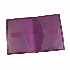 Обложка для паспорта BEFLER "Гипюр", натуральная кожа, тиснение, фиолетовая, O.32.-1