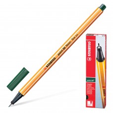 Ручка капиллярная STABILO "Point 88", ЦВЕТ ТРАВЫ, корпус оранжевый, линия письма 0,4 мм, 88/63