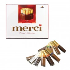 Конфеты шоколадные MERCI, 250 г, картонная коробка, 015409-35