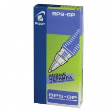 Ручка шариковая масляная с грипом PILOT "BPS-GP", СИНЯЯ, корпус прозрачный, узел 1 мм, линия письма 0,4 мм, BPS-GP-M