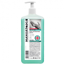 Антисептик-гель для рук спиртосодержащий (более 66%) с дозатором 1л MANUFACTOR, дезинфицирующий, N30830