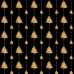 Бумага упаковочная новогодняя 70х100 см ЗОЛОТАЯ СКАЗКА 'Black&Gold', 5 дизайнов, 70 г/м2, 591584