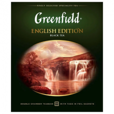 Чай GREENFIELD (Гринфилд) &#039;English Edition&#039;, черный, 100 пакетиков по 2 г, 1383-09