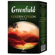 Чай GREENFIELD (Гринфилд) &#039;Golden Ceylon&#039;, черный, листовой, 200 г, картонная коробка, 0791-10