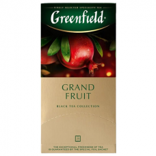 Чай GREENFIELD (Гринфилд) &#039;Grand Fruit&#039;, черный, гранат-розмарин, 25 пакетиков в конвертах по 1,5 г, 1387-10