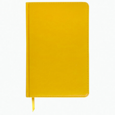 Ежедневник недатированный А5 (138х213 мм) BRAUBERG &#039;Imperial&#039;, 160 л., кожзам, желтый, 111858