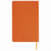 Ежедневник недатированный А5 (138х213 мм) BRAUBERG 'Stylish', гибкий, 160 л., кожзам, оранжевый, 111864