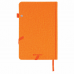 Ежедневник недатированный А5 (138x213 мм) BRAUBERG 'Finest', 136 л., кожзам, резинка, оранжевый, 111873